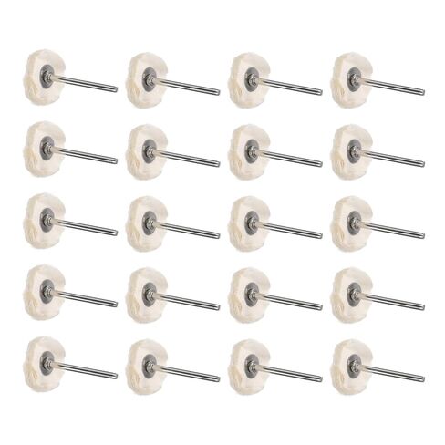 uxcell 2-Inch Buffing Polishing Pad Wheel Cotton with 1/8-inch Handle for Manifold Aluminum Stainless Steel Chrome White 6 Pcs in Kuwait