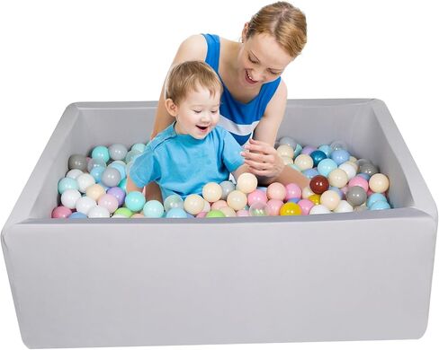 Baby Ball Pit, Rectangular Ball Pits for Toddlers 39"x29.5" Soft Foam Ball Pit Ideal Gift for Kids - Balls Not Included in Kuwait