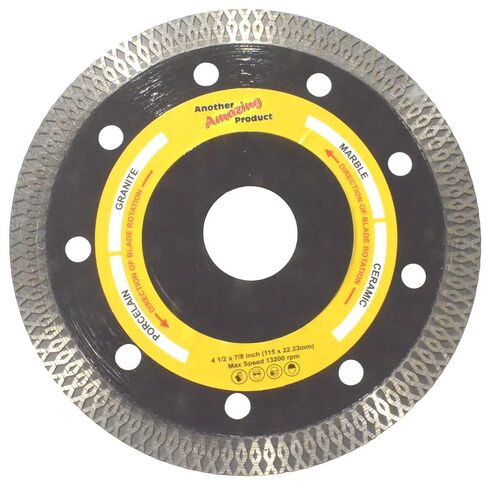 4 1/2 inch Ultra Thin Diamond Grinder Blade 4 1/2" Cutting Disc Wheel for Cutting Porcelain Tiles Granite Marble Ceramics for Angle Grinder or Tile Saw Plunge Cut into Porcelain for Outlets and Toilet in Kuwait