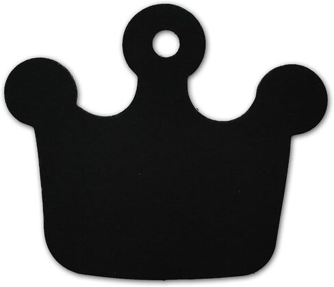 LWR CRAFTS 100 Hang Tags Crown with Jute Twines 100ft (2 3/8" x 2", Black) in Kuwait