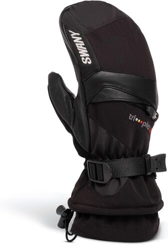 SWANY Women's X-Change Sports Insulated Warm Durable Breathable Flexible Leather Winter Mittens in Kuwait