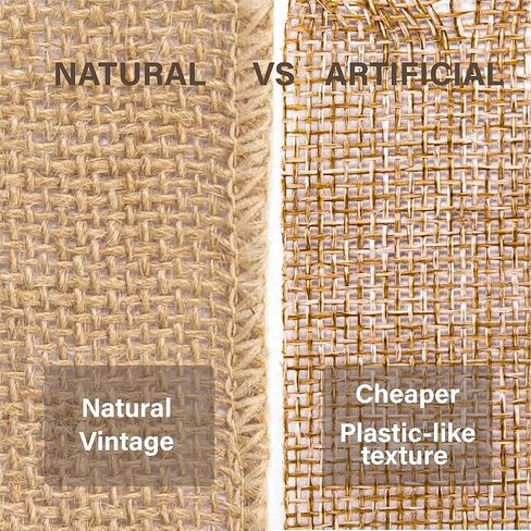 Vitalizart Burlap Ribbon Wired 1 Inch x 12 Yard Natural Burlap Fabric Jute Ribbon for Gift Wrapping Home Decor Wedding Decor Fall Decor Burlap Bows Flower Bouquet Christmas Tree in Kuwait