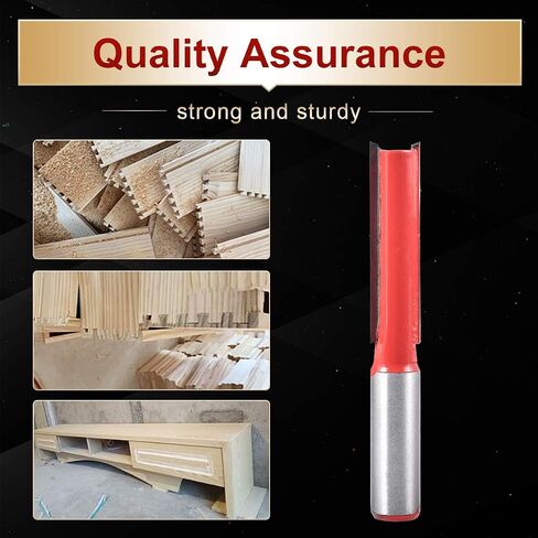 KATUR Long Straight Router Bit, Flush Trim Pattern Router Bit with 1/2 Inch Shank, Woodworking Milling Cutter (1/2" Shank, 1/2" Width, 3" Depth) in Kuwait