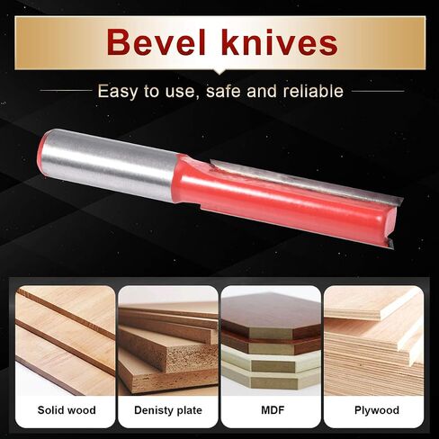 KATUR Long Straight Router Bit, Flush Trim Pattern Router Bit with 1/2 Inch Shank, Woodworking Milling Cutter (1/2" Shank, 1/2" Width, 3" Depth) in Kuwait
