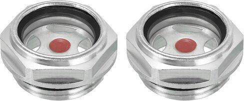 PATIKIL Air Compressor Oil Sight Glass, 2 Pack G 1/2" Male Thread Aluminum Alloy Oil Liquid Level Gauge Air Compressor Parts with O-ring in Kuwait