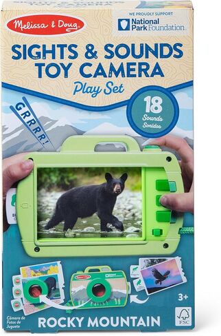 Melissa & Doug Rocky Mountain National Park Sights and Sounds Wooden Toy Camera Play Set - FSC Certified in Kuwait