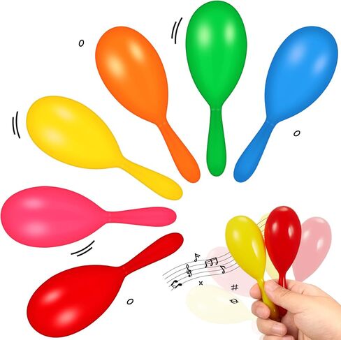Lenwen 120 جهاز كمبيوتر شخصى 4 بوصة Mini Maracas Neon Maracas Bulk Shakers المكسيكي Fiesta Maracas Party Favors Noisemaker Maracas الآلات الموسيقية لسينكو دي مايو يوم عيد الميلاد المكسيكي حفلة الفصل الدراسي الموسيقية in Kuwait