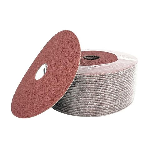 VSM 25-Pack - 5 inch 50 Grit (Medium) - Aluminum Oxide Resin Fiber Disc, Tear-Resistant Fiber Backing, Durable, Hand-Held Machine Compatible Abrasive Discs in Kuwait