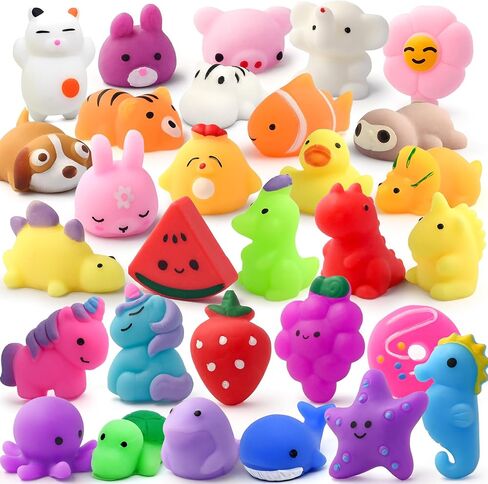 100 PCS Mochi Squishy Toys,Party Favors for Kids,Kawaii Squishies Stress Reliever Anxiety Toys, for Birthday, Halloween, Easter, Christmas,Classroom Prizes and Any Party Favor Sets in Kuwait