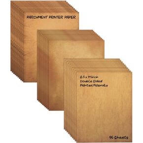Better Office Products Aged Paper, 96 Sheets of Antique Looking Old Fashion Faux Parchment Paper, Letter Size 8.5 x 11 inch, Double Sided Printing Paper, Vintage Old Fashioned Faux Parchment Paper in Kuwait