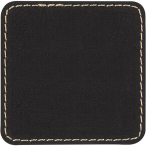 Square Laserable Leatherette Patch with Adhesive, Blank Hat Patches, Glowforge Laser Supplies, Faux Leather, 10 Pack, Grey in Kuwait