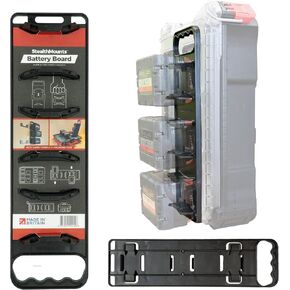 StealthMounts Packout Battery Holder Board | M18 Battery Board for Milwaukee Packout | Perfect for Transport and Storage (Milwaukee M18 w/Handle and Packout Feet) in Kuwait