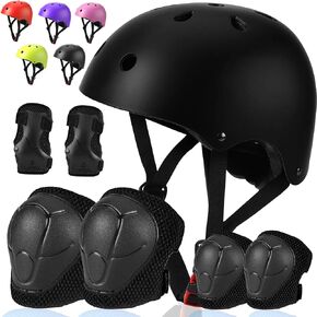 ArgoHome Kids Bike Helmet Toddler Helmet Kids Sport Protective Gear Set Boy Girl Child Cycling Helmet with Knee Pads Elbow Pads Wrist Guards Youth Skateboard Helmet for Kids 3+ in Kuwait