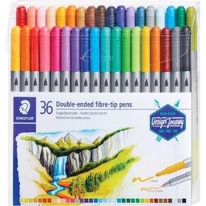 Staedtler Double-Ended Fiber-Tip Pens, Washable Ink, Fine & Bold Writing and Coloring Tips, 120 Assorted Colors, 3200 TB120, Multicoloured (3200 TB120ST) in Kuwait