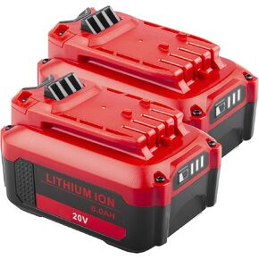 Fancy Buying 20V 6000mAh Lithium Battery Repalcement for Craftsman V20 Battery CMCB202 CMCB202-2 CMCB204 CMCB204-2 CMCS500B CMCD700C1 (2 Pack) in Kuwait