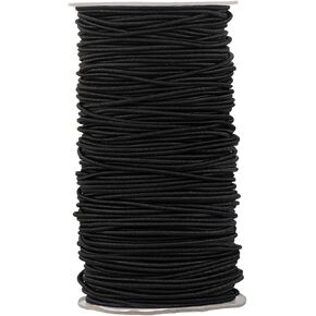 100 Yards 2 mm Elastic Cord Stretch String Elastic Beading Cord Craft Thread for Jewelry Making (Black) in Kuwait