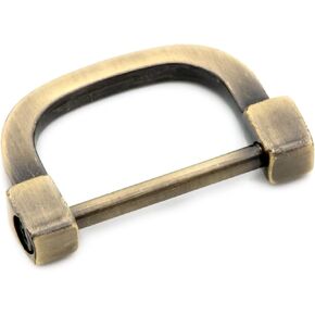 Loosco Horseshoe D-Rings,4 PCS Screw in Shackle D Ring for Purses,Belt Clasps,Leather Craft Accessories,Purse Findings (Gunmetal,1 1/5") in Kuwait
