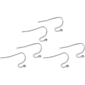 KISSITTY 300-Piece Hypoallergenic 316 Stainless Steel French Hook Ball Dot Ear Wires 22x12x2mm Dangle Earring Findings for DIY Jewelry Making in Kuwait