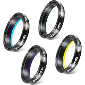 Astromania Deluxe Telescope LRGB 1.25 Inch Filter Set - Colour Filters for Use with Monochrome CCD Cameras - Give Stunning Astrophotographic Results in Kuwait