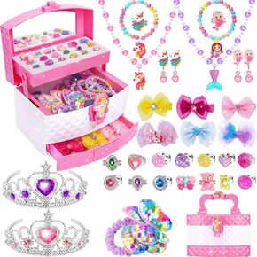 Toys for Girls,Princess Dress Up Clothes for Little Girls,Toddler Princess Girl Toys Age 4-5,Kids Toys for 3 4 5 6 7 Year Old Costume Set with Skirts,Shoes,Crowns,Christmas Birthday Gifts for Girls in Kuwait
