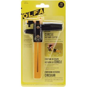 OLFA 18mm Rotary Circle Cutter (CMP-3) - Adjustable Rotary Blade Cutter w/ Ratchet Handle Cuts Perfect Circles for Crafts, Sewing, Quilting, Replacement Blade: OLFA RB18-2 in Kuwait
