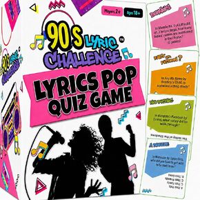 90's Song Lyric Game - Fun Music Trivia Game for Adults, for Music Lovers, Ideal for Millennials, Gen X in Kuwait