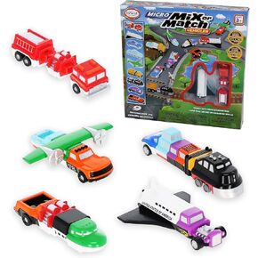 Popular Playthings Micro Magnetic Mix or Match Vehicles, Deluxe 1, Set of 9 in Kuwait