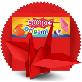 IOOLEEM Red Origami Paper, 1000 Sheets, 6 Inch Square, Double Sided Colored Paper for DIY Crafts in Kuwait