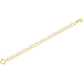 1pc Adabele Authentic 925 Sterling Silver Chain Extender Clasp Cute Heart Drop Strong Removable Adjustable 4 inch Extension for Necklace Bracelet Anklet Jewelry Making SS301-4 in Kuwait