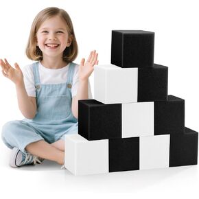 TRENDBOX 48 PCS 5" x 5" x 5" Foam Pit Blocks Sponge Cubes Foam Pit Cubes Sponge Blocks for Amusement Park, Gymnastics, Freerunning and Parkour Courses - Yellow in Kuwait