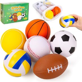 EVERICH TOY Balls for Toddlers 1-3, Balls for Kids Toddler Ball Toddler Sports Toys,Baby Sports Balls Indoor Outdoor Balls Toys Gifts for Boys Girls 2 3 4 5 6 Years Old in Kuwait