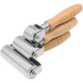 Leather Press Edge Roller Leather Glue Laminating Tool Platen Tool (60mm/2.4"inch+26mm/1.0"inch) in Kuwait