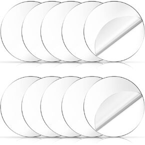 Gartful Clear Acrylic Discs - 10 inch, 10 Pieces Round Acrylic Sheets, 1/25" Thick Transparent Plexiglass Circle Panel, Plastic Disk For Signs, Craft Project, Painting, Picture Frame, DIY Ornament in Kuwait