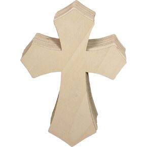 12 Inch 12 Pack Wood Cross Unfinished Wooden Crosses for Crafts Blank Wood Cross for Wall Decor DIY Project in Kuwait