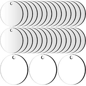 Cridoz Sublimation Ornament Blanks, 42Pcs Round Sublimation Blanks Pendants Bulk for Christmas Day and Halloween Day Ornaments Supplies, DIY Decor(2.75 inches) in Kuwait