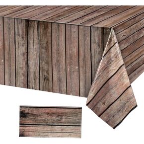 Western Party Tablecloth Western Cowboy Party Table Cover Cowboy Theme Plastic Tablecloth Wild West Wooden House Barn Door Table Cover for Western Theme Baby Shower Birthday Party (Board, 3 Pcs) in Kuwait