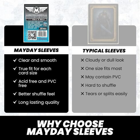 Mayday Games Premium Card Sleeves, 50 pcs in Kuwait