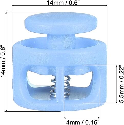 PATIKIL Dia Cord Locks, Pack Round Double Hole Stopper Fastener Slider for Drawstring Bag Clothing Shoes in Kuwait