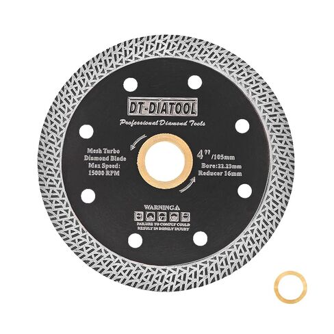 DT-DIATOOL 9 Inch Diamond Granite Blade for Marble, Porcelain, Ceramic & Brick - Turbo Mesh Segment Design - Hot-Pressed Sintered Blades - Compatible with Tile Saws & Angle Grinders in Kuwait
