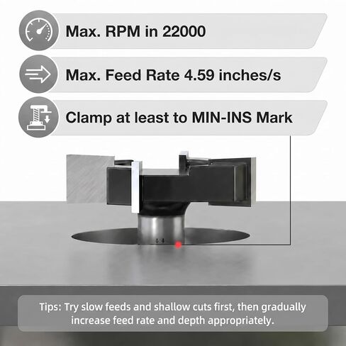 FivePears CNC Spoilboard Surfacing Router Bit 1/2 Inch Shank, 2" Cutting Diameter, 4 Wings Slab Flattening Router Planer Bit, Flat Bottom Cleaning Leveling Router Bit for Router Planing Sled in Kuwait
