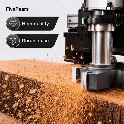 FivePears CNC Spoilboard Surfacing Router Bit 1/2 Inch Shank, 2" Cutting Diameter, 4 Wings Slab Flattening Router Planer Bit, Flat Bottom Cleaning Leveling Router Bit for Router Planing Sled in Kuwait