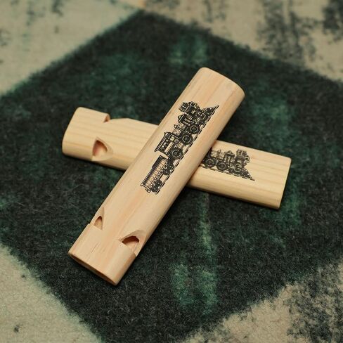 Fartime Wooden Train Whistle-2Tones 5.75" Length-Wood Train Whistle for Kids,Stocking Stuffers,Train Party Favors,Noisemakers,Theme Birthday Decorations,etc. in Kuwait