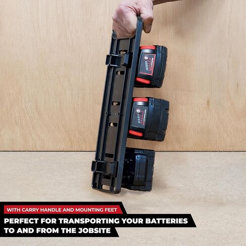 StealthMounts Packout Battery Holder Board | M18 Battery Board for Milwaukee Packout | Perfect for Transport and Storage (Milwaukee M18 w/Handle and Packout Feet) in Kuwait