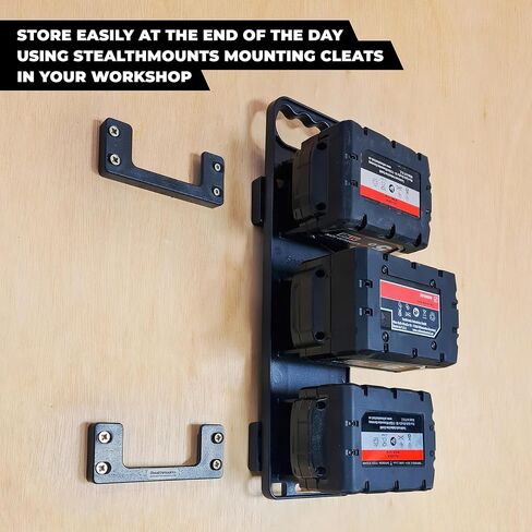StealthMounts Packout Battery Holder Board | M18 Battery Board for Milwaukee Packout | Perfect for Transport and Storage (Milwaukee M18 w/Handle and Packout Feet) in Kuwait