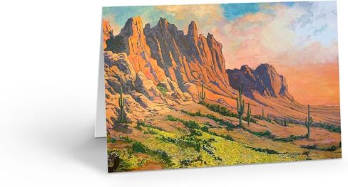 Stonehouse Collection | Arizona Mountain Note Cards - 10 Boxed Cards & Envelopes - Desert Mountain Note Cards (Assorted) in Kuwait