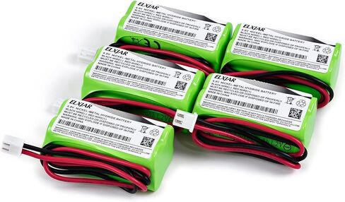 elxjar (2-Pack) 4.8V 300mAh AAA Ni-CD Battery, Replacement Rechargeable for 48H465 Lumapro 6CGL4 6CGL3 Exit Sign UNITECH C14 ELSC-17923 2472948 in Kuwait