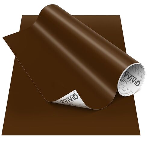 VViViD Brown Matte DECO65 Permanent Adhesive Craft Vinyl for Cricut, Silhouette & Cameo (7ft x 11.8" Roll) in Kuwait