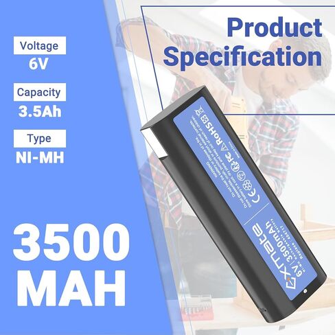2Pack 6V 3.5Ah Battery and Charger for Paslode 404717 B20544E BCPAS-404717 BCPAS-404717SH for 404400 900400 900420 900600 901000 902000 B20720 CF-325 IM200 F18 IM250 in Kuwait
