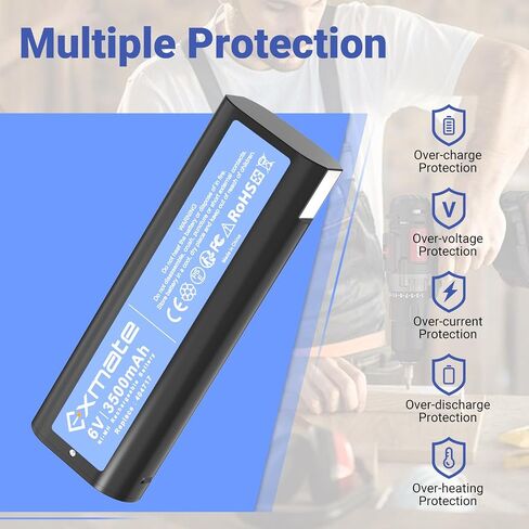 2Pack 6V 3.5Ah Battery and Charger for Paslode 404717 B20544E BCPAS-404717 BCPAS-404717SH for 404400 900400 900420 900600 901000 902000 B20720 CF-325 IM200 F18 IM250 in Kuwait