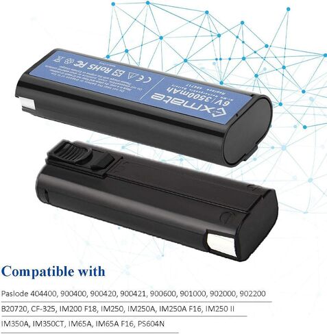 2Pack 6V 3.5Ah Battery and Charger for Paslode 404717 B20544E BCPAS-404717 BCPAS-404717SH for 404400 900400 900420 900600 901000 902000 B20720 CF-325 IM200 F18 IM250 in Kuwait